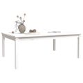 vidaXL Záhradný stolík biely 121x82,5x45 cm borovicový masív