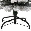 vidaXL Úzky umelý vianočný stromček, zasnežený, zelený 120 cm, PVC
