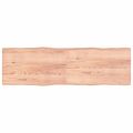 vidaXL Stolová doska svetlohnedá 200x60x(2-6)cm ošetrený masív hrany