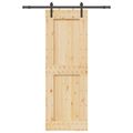 vidaXL Posuvné dvere NARVIK 80 x 210 cm (152,5 cm) Prírodná a čierna