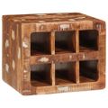 vidaXL Regál na víno Hnedá 44 x 30 x 35 cm Masívne obnovené drevo
