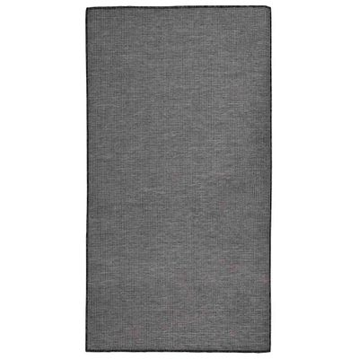 vidaXL Vonkajší koberec s plochým tkaním 80x150 cm sivý