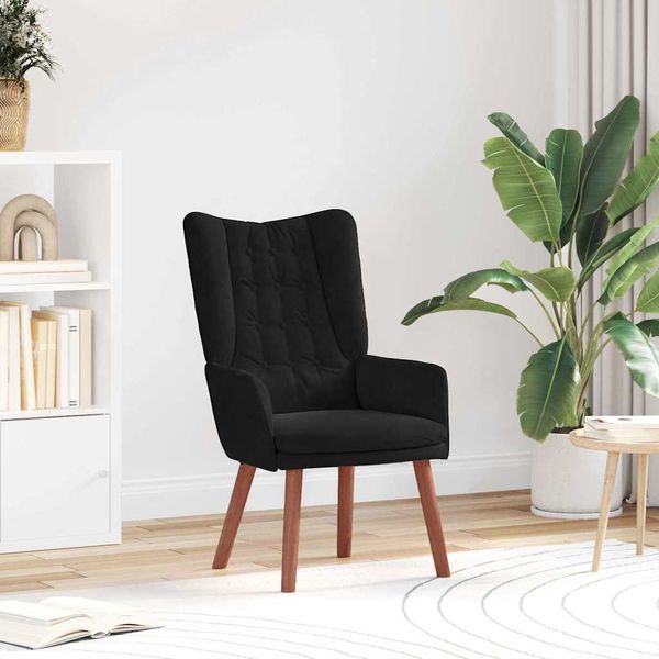 vidaXL kreslo Čierna 63 x 67 x 94 cm Zamat