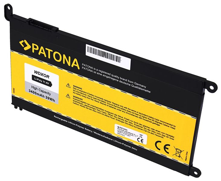 PATONA baterie pro ntb DELL INSPIRON 15 5565 3400mAh Li-Pol 11,4V + nářadí Baterie, pro notebook, 2200mAh, Li-Pol, 11,4V, pro Dell Inspiron 15 5565