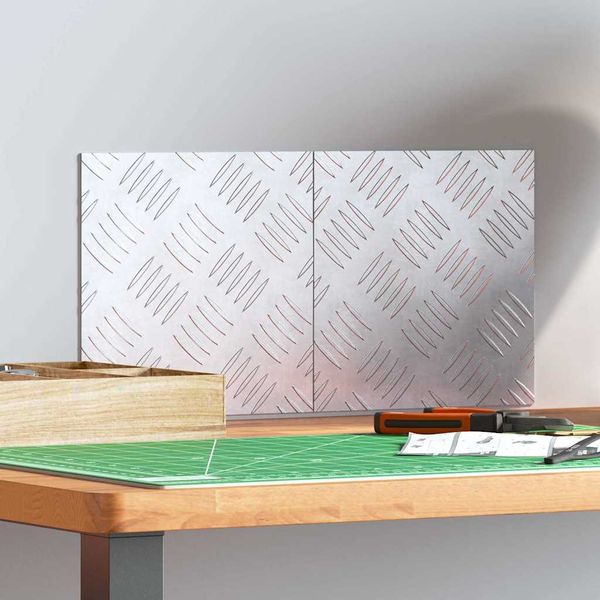 vidaXL Schodový rošt Štvorcový 2 pcs Strieborná 20 x 20 cm Hliník