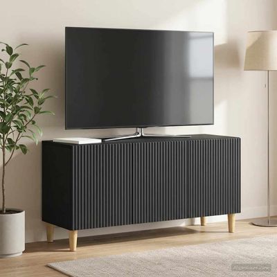 vidaXL TV skrinka 99 x 34,5 x 50 cm Čierna Kompozitné drevo
