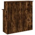 vidaXL Recepčný stôl dymový dub 100x50x103,5 cm kompozitné drevo