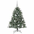 vidaXL Umelý vianočný stromček Zelená 120 cm PVC, plast a oceľ
