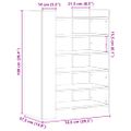 vidaXL Botník sivá sonoma 74,5x37,5x100 cm kompozitné drevo