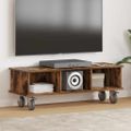 vidaXL TV stolík 100 x 35 x 35 cm Dymová dub Kompozitné drevo