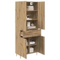 vidaXL Highboard Remeselný dub 69,5 x 34 x 180 cm Kompozitné drevo
