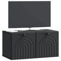 vidaXL Nástenná TV skrinka Čierna 59,5 x 31 x 30 cm Kompozitné drevo