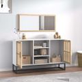 vidaXL Komoda biela 105x30x65 cm kompozitné drevo