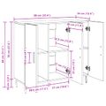 vidaXL Servírovacia skriňa Staré drevo 90 x 34 x 80 cm