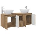 vidaXL Set kabinetov do kúpeľne 3 ks Dub artisan 49,5 x 44,5 x 65 cm