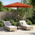 vidaXL Záhradný slnečník 230 x 230 cm Polyester Obdĺžnikový Tehlová