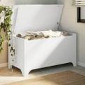 vidaXL Úložný box s vekom RANA biely 100x49x54 cm borovicový masív