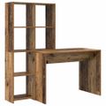 vidaXL Stôl Staré drevo 138,5 x 55 x 143 cm Kompozitné drevo