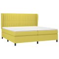 vidaXL Boxspring posteľ s matracom zelená 200x200 cm látka