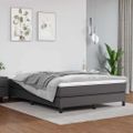 vidaXL Posteľný rám s boxspringom sivý 140x200 cm umelá koža
