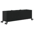 vidaXL Záhradné kvetináče kolieska 2 ks čierne 107x32x38 cm polyratan
