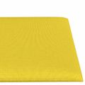 vidaXL Nástenné panely 12 ks bledožlté 30x15 cm látka 0,54 m²
