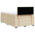 vidaXL Boxspring posteľ s matracom krémová 120x190 cm látka