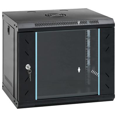 vidaXL 9U nástenná sieťová skrinka 19" IP20 53x40x45 cm