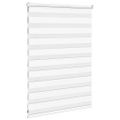 vidaXL Zebra roleta biela 100x100 cm šírka látky 95,9 cm polyester