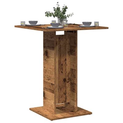 vidaXL Bistro stolík, staré drevo 60x60x75 cm, kompozitné drevo