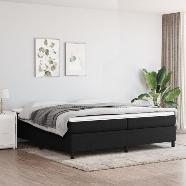 vidaXL Boxspring posteľ s matracom čierna 200x200 cm látka