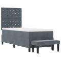 vidaXL Posteľ s pružinovým rámom Tmavo šedá 200 x 80 cm Zamat
