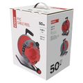 Predlžovací kábel EMOS P19150 na bubne 50 m / 1 zásuvka / červený / PVC / 230 V / 1,5 mm2