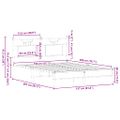vidaXL Posteľný rám bez matraca dymový dub 150x200 cm kompozitné drevo