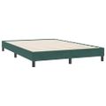 vidaXL Posteľný rám boxsping s matracom tmavozelený 140x220 cm zamat