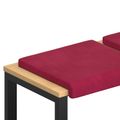 vidaXL Vankúš na lavičku 4 ks Zamat Víno červené Hĺbka 35 cm