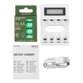 DELTACO C704A4, Nabíjačka batérií, USB + 4x AA