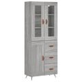 vidaXL Vysoká skrinka sivý dub sonoma 69,5x34x180 cm spracované drevo