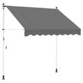 vidaXL Ručná skladacia markíza Svetlosivá 150 cm