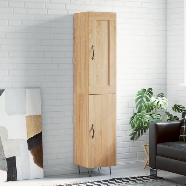 vidaXL Vysoká skrinka dub sonoma 34,5x34x180 cm spracované drevo