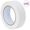 vidaXL Pásky na maliarske maskovanie 12 ks Biela 38mm x 50m Papier