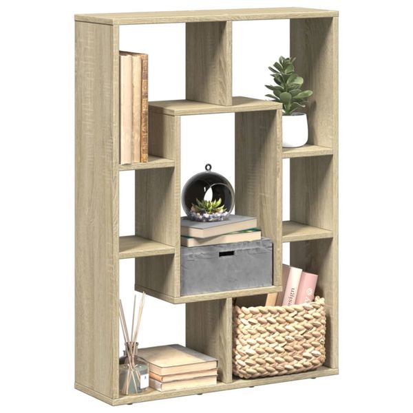 vidaXL Knižnica dub sonoma 63x20x90 cm kompozitné drevo
