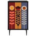 vidaXL Nočný stolík ESSEN 2 ks Čierny dub 36 x 33 x 61 cm