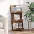 vidaXL Regál na časopisy Dymová dub 51 x 11 x 102 cm Kompozitné drevo