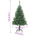 vidaXL Umelý vianočný stromček so stojanom 150 cm, 380 vetvičiek