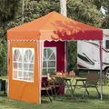 vidaXL Prístrešok na párty 195 x 195 x 245 cm Oranžová Oxfordská látka