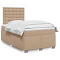 vidaXL Boxspring posteľ s matracom kapučínová 120x200 cm umelá koža