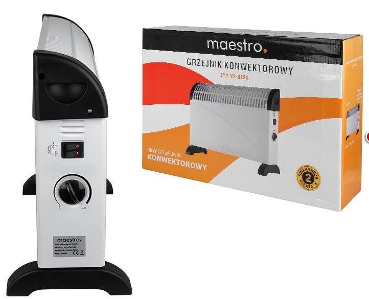 Konvektor MAESTRO NEGRIS ZVYY-VS-01SS, 2000W Konvektor MAESTRO NEGRIS  ZVYY-VS-01SS, 2000W