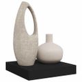 vidaXL Plávajúca nástenná polica, čierna 23x23,5x3,8 cm, MDF