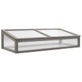 vidaXL Vyvýšený záhon so skleníkom 110x54x120 cm masívne jedľové drevo